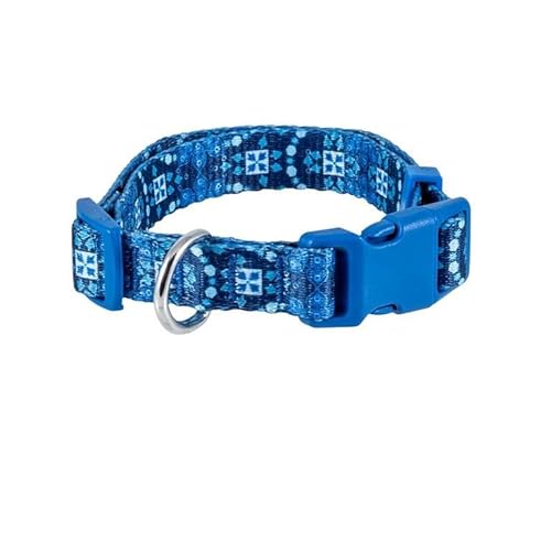 Ausziehbares Hundehalsband, klein und mittelgroß, Arabesk, Blau, 25-40 cm von DRW