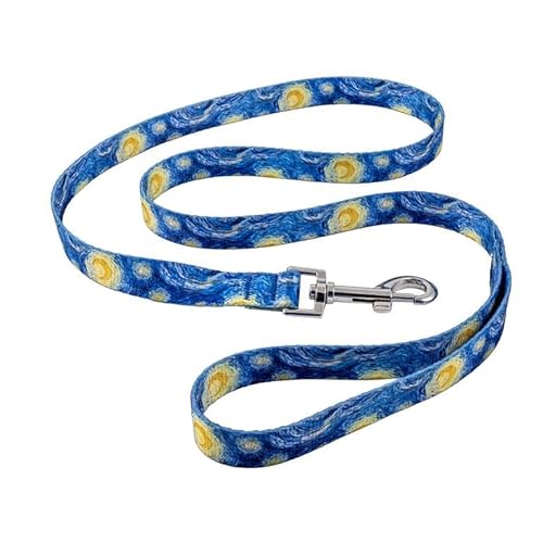 DRW Hundeleine für Hunde oder Katzen, Sternennacht, mit Karabiner, 2 x 120 cm von DRW