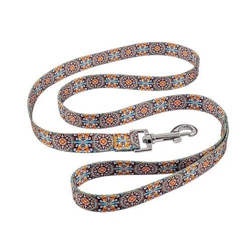 DRW Leine für Hund oder Katze, grün, mit Karabiner, 1,5 x 120 cm von DRW