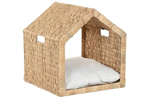 Hundebett oder Katzenbett in Form eines Hauses mit Kissen 43 x 43 x 46 cm von DRW