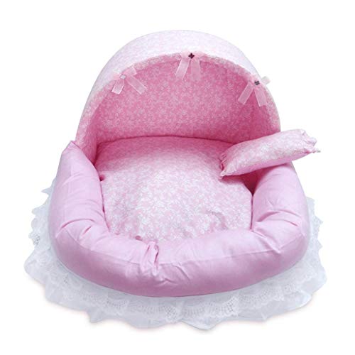 DRYIC Haustiernest, Herbst und Winter, waschbar, Hundehütte, niedliches Prinzessinnenbett, Hundematte, Nest, Heimtierbedarf (E One Size) von DRYIC