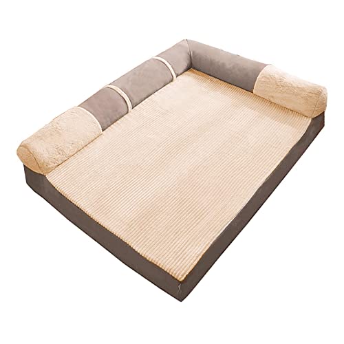 DRYIC Hundebett, Hundebett für mittelgroße Hunde, Hundebett, Angst-Komfortbett mit maschinenwaschbarem Bezug (100 * 80 * 17) von DRYIC