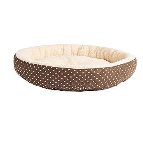 DRYIC Rundes Bett, Hundebett, Haus, weich, faltbar, für Katzen, Schlafmatte, Kissen, Nest, warme Hundehütte, Haustiermatte, Welpennest (Black 45cmX10cm) von DRYIC