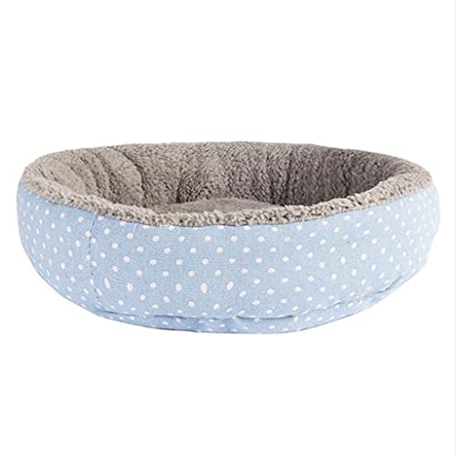 DRYIC Rundes Bett, Hundebett, Haus, weich, faltbar, für Katzen, Schlafmatte, Kissen, Nest, warme Hundehütte, Haustiermatte, Welpennest (D 45cmX10cm) von DRYIC