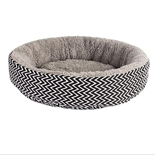 DRYIC Rundes Bett, Hundebett, Haus, weich, faltbar, für Katzen, Schlafmatte, Kissen, Nest, warme Hundehütte, Haustiermatte, Welpennest (E 34cmX10cm) von DRYIC