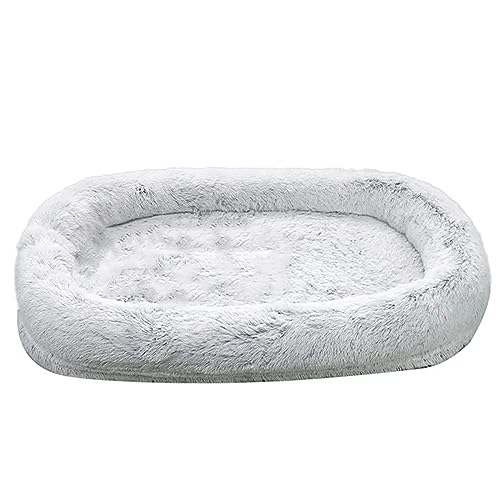 Humanoides Hundebett, Beflockung, handgefertigt, orthopädisch, Plüsch, waschbar, Größe 6XL, Grau Humanoides Hundebett, Beflockung, handgefertigt, orthopädisch, Plüsch, waschbar, Größe 6XL, Grau von DRYIC