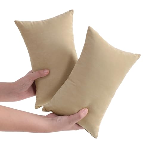 DSAoTeng Kleine Kissen, Mikrofaser, Mini-Reisekissen für Nacken, Knie, Lendenwirbelstütze, weich, waschbar, für Haustiere, Katzen, Hunde, zum Schlafen, Nickerchen, Büro, Auto, Camping, 2 Stück (Khaki) DSAoTeng Kleine Kissen, Mikrofaser, Mini-Reisekissen für Nacken, Knie, Lendenwirbelstütze, weich, waschbar, für Haustiere, Katzen, Hunde, zum Schlafen, Nickerchen, Büro, Auto, Camping, 2 Stück (Khaki) von DSAoTeng