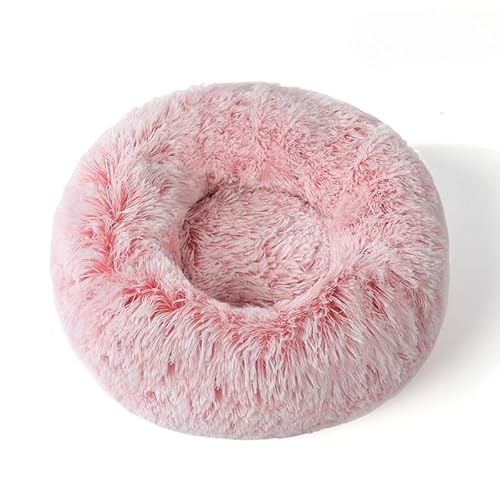 Rundes flauschiges Haustierbett – weiches beruhigendes Donut-Bett, warmes, pelziges PP-Baumwoll-Füllungskissen, selbstwärmendes Komfortnest für kleine Hunde, Katzen, für den Innen- und Winter, zum Rundes flauschiges Haustierbett – weiches beruhigendes Donut-Bett, warmes, pelziges PP-Baumwoll-Füllungskissen, selbstwärmendes Komfortnest für kleine Hunde, Katzen, für den Innen- und Winter, zum von DSAoTeng