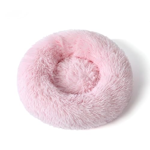 Rundes flauschiges Haustierbett – weiches beruhigendes Donut-Bett, warmes, pelziges PP-Baumwoll-Füllungskissen, selbstwärmendes Komfortnest für kleine Hunde, Katzen, für den Innenbereich Rundes flauschiges Haustierbett – weiches beruhigendes Donut-Bett, warmes, pelziges PP-Baumwoll-Füllungskissen, selbstwärmendes Komfortnest für kleine Hunde, Katzen, für den Innenbereich von DSAoTeng