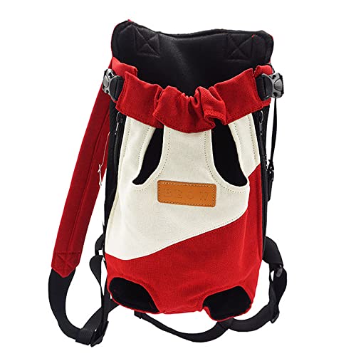 DSHJIE Haustier Rucksack Hund Tragetasche, Haustier Vorne Brust Rucksäcke Hundetragetasche für Hund Katze, Verstellbar Beinen Heraus Rucksäcke Haustier Tragbar Reisetasche, Atmungsaktiv (M,A/1) von DSHJIE