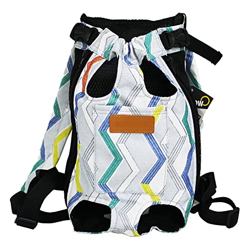 DSHJIE Haustier Rucksack Hund Tragetasche, Haustier Vorne Brust Rucksäcke Hundetragetasche für Hund Katze, Verstellbar Beinen Heraus Rucksäcke Haustier Tragbar Reisetasche, Atmungsaktiv (XL,A/5) von DSHJIE