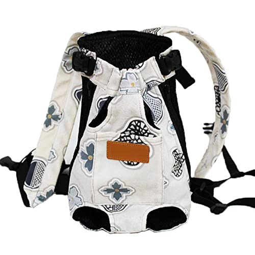 DSHJIE Haustier Rucksack Hund Tragetasche, Haustier Vorne Brust Rucksäcke Hundetragetasche für Hund Katze, Verstellbar Beinen Heraus Rucksäcke Haustier Tragbar Reisetasche, Atmungsaktiv (XL,A/9) von DSHJIE