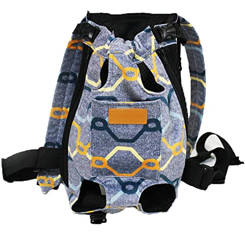 DSHJIE Haustier Rucksack Hund Tragetasche, Haustier Vorne Brust Rucksäcke Hundetragetasche für Hund Katze, Verstellbar Beinen Heraus Rucksäcke Haustier Tragbar Reisetasche, Atmungsaktiv (XXXL,A/8) von DSHJIE