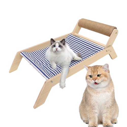 DSOPV Katzenbett, Liegestuhl, Katzenbett, Universal, erhöht, Katzenbetten, Katzenschaukelbett, Holzrahmen, Schaukelstuhl, multifunktional, für Kätzchen, Welpen, Kaninchen, Häschen und Kleintiere (A) DSOPV Katzenbett, Liegestuhl, Katzenbett, Universal, erhöht, Katzenbetten, Katzenschaukelbett, Holzrahmen, Schaukelstuhl, multifunktional, für Kätzchen, Welpen, Kaninchen, Häschen und Kleintiere (A) von DSOPV