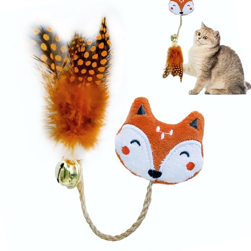 DSOPV Katzenspielzeug, Federglocke mit Katzenminze, Kauspielzeug, weiches Kissen, unterhaltsames Spielzeug für Katzen, zum Kauen und Schleifen von Krallen (A) von DSOPV