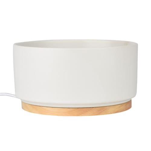 Katzennapf, Haustier Beheizte Schüssel, Kein Verschütten Haustier Wassernapf, USB-Heizung zum Schutz der Halswirbelsäule, Smart Ceramic Pet Bowl, 30℃ Konstante Temperatur Winter Beheizter Wassernapf von DSOPV