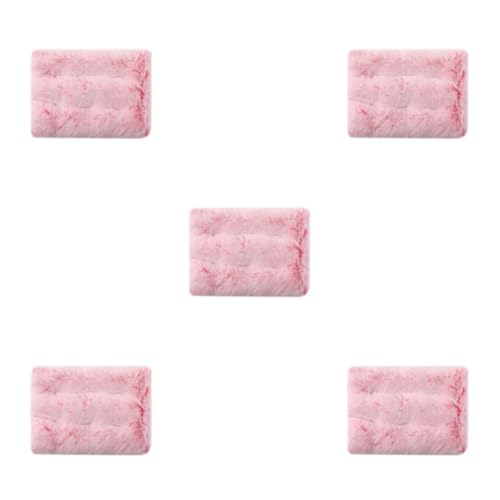 DSOUWEH 5 Satz von Bequemes und weiches Hundekissen – leicht zu reinigen, langlebig und sicher, sicher und ungiftig, Hundekäfigbett, Hundebettmatte, Farbverlaufsrosa, XS, Farbverlauf Rosa XS, 5Satz von DSOUWEH