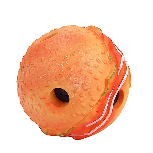 DSOUWEH Bequemer Gummiball für interaktive Spiel und Trainingseinheiten, leuchtender Ball, interaktiver Quietschball für Hunde, Wackeln, Brotklingender Ball, 004Groß14CM von DSOUWEH