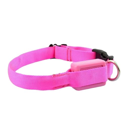 DSOUWEH Hundegepäckgurt, langlebig, preiswert, verstellbare Schnallen, Nylon Hundehalsband, Nylon Hundezubehör, angenehm zu tragen, rosa (Batterie) von DSOUWEH