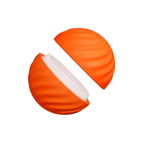 DSOUWEH Langlebiger und verschleißfester rollender Ball für Haustiere, nachhaltig für endloses Spielen, lustiges Spielen, interaktiver TPR Hundeball, Orange Ersatzgehäuse von DSOUWEH