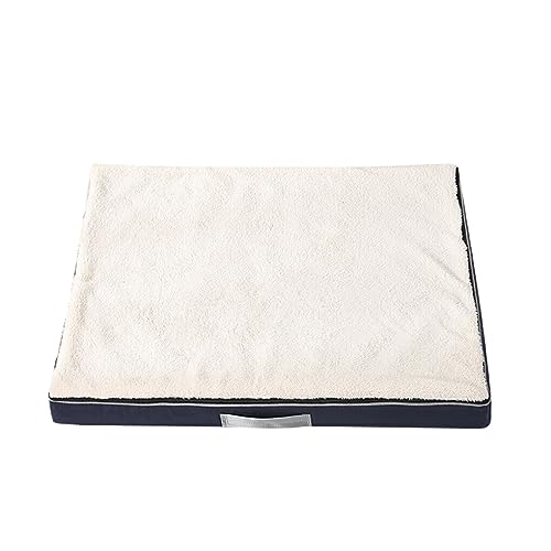 DSOUWEH Orthopädisches Hundebett – bequem, langlebig, für alle Rassen, angenehm zu tragen, großes Hundebett, Haustierbett, Hundebetten, Katzenbett, Weiß Blau, 50X40X10CM von DSOUWEH