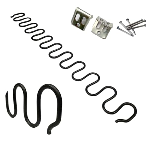 DSOUWEH Praktische Möbelfeder mit Clips, Ersatz für abgenutzte Sofa Stuhlfedern, starke Zähigkeit, Metall Sofafedern, Flache Federlänge: 45 cm von DSOUWEH
