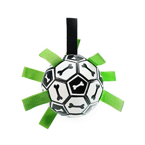 DSOUWEH Robustes Fußballspielzeug für Hunde – bevorzugter Spielgefährte mit Materialien: PVC ist EIN Robustes und verschleißfestes interaktives Trainingsspielzeug, Knochen von DSOUWEH