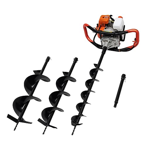 DSYOGX 52CC Aushubmaschine 2-Takt Benzin Erdbohrer 2.4PS Gartenbohrer Motor mit 4" 6" 8" Bits für Baumpflanzlöcher, Zaunpfähle, Gewächshauspfähle, Pfähle DSYOGX 52CC Aushubmaschine 2-Takt Benzin Erdbohrer 2.4PS Gartenbohrer Motor mit 4" 6" 8" Bits für Baumpflanzlöcher, Zaunpfähle, Gewächshauspfähle, Pfähle von DSYOGX
