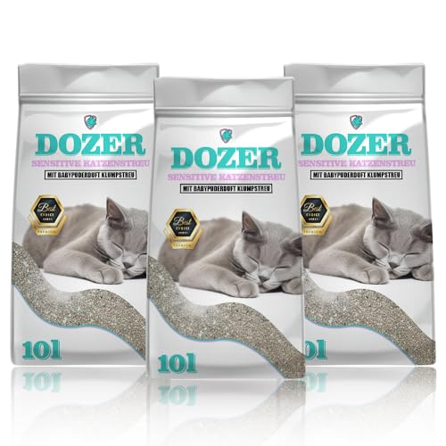 30 Liter Dozer Katzenstreu Sensitive mit Babypuderduft Klumpstreu Premium 30L | Katzenstreu mit Babypuder-Duft - Feine Klumpstreu aus Bentonit 3 x 10L 30 Liter Dozer Katzenstreu Sensitive mit Babypuderduft Klumpstreu Premium 30L | Katzenstreu mit Babypuder-Duft - Feine Klumpstreu aus Bentonit 3 x 10L von DTP-SOFT
