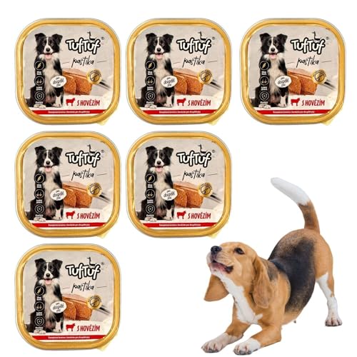 300g Pastete Hundefutter Nassfutter Aluschale Rind hohe Qualität (x6) von DTP-SOFT