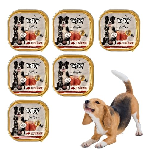 300g Pastete Hundefutter Nassfutter Aluschale Wildfleisch hohe Qualität (x6) von DTP-SOFT