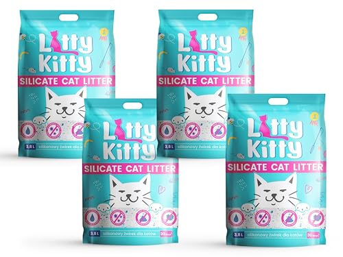 4X 3,8 L 15L Katzenstreu Silikatstreu Katzen antibakteriell staubfrei | Neutralisiert den Geruch | Staubfrei | Sparsam im Gebrauch | 4-er Set Katzenstreu 4X 3,8 L 15L Katzenstreu Silikatstreu Katzen antibakteriell staubfrei | Neutralisiert den Geruch | Staubfrei | Sparsam im Gebrauch | 4-er Set Katzenstreu von DTP-SOFT