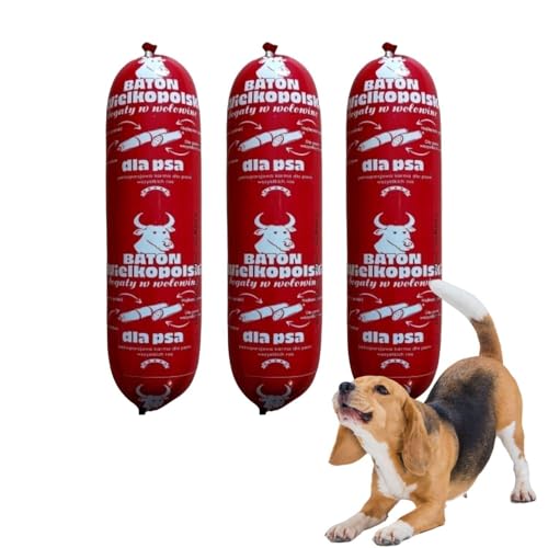 Hundefutter Wurst | Hundewurst | Hundefutter Riegel Nassfutter Premium Rind getreidefrei alle Rassen (10 x 900g) von DTP-SOFT