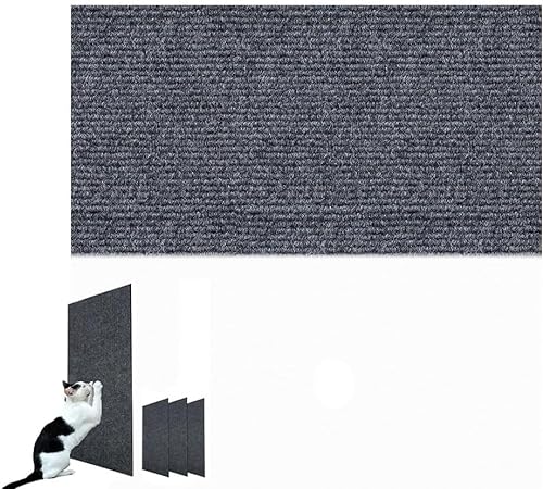 30 * 100 cm Katzenkratzmatte, Selbstklebend, DIY-Katzenkratzer, Schneidbarer Möbelschutz, Katzenwandkratzer for Kratzbaum, Sofawand, Einfach Zu Verwenden (Color : Gray, Size : 30x100CM) von DTREEL