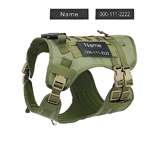 Benutzerdefiniertes Hundegeschirr Mit ID-Namen, Personalisiertes Hundegeschirr, Atmungsaktiv, Verstellbar, Haustiergeschirr, Militärisches Taktisches, Langlebiges Nylon-Hundegeschirr, Outdoo Benutzerdefiniertes Hundegeschirr Mit ID-Namen, Personalisiertes Hundegeschirr, Atmungsaktiv, Verstellbar, Haustiergeschirr, Militärisches Taktisches, Langlebiges Nylon-Hundegeschirr, Outdoo von DTREEL