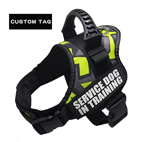 Benutzerdefiniertes K9-Hundegeschirr Aus Robustem Nylon, Personalisiertes Hundegeschirr Für Den Außenbereich, Reflektierend, Verstellbares Haustiergeschirr, Militärisches Taktisches Hundeges von DTREEL
