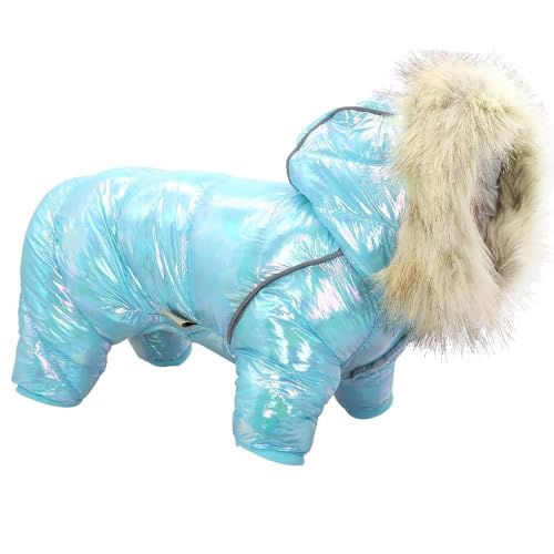 Glänzende Haustier-Baumwolljacke Für Den Außenbereich, Wind- Und Wasserdicht, Daunenjacke Für Hunde, Herbst Und Winter, Verdickte Warme Haustierjacke, Jacke Für Chihuahua, Mops, Französische von DTREEL
