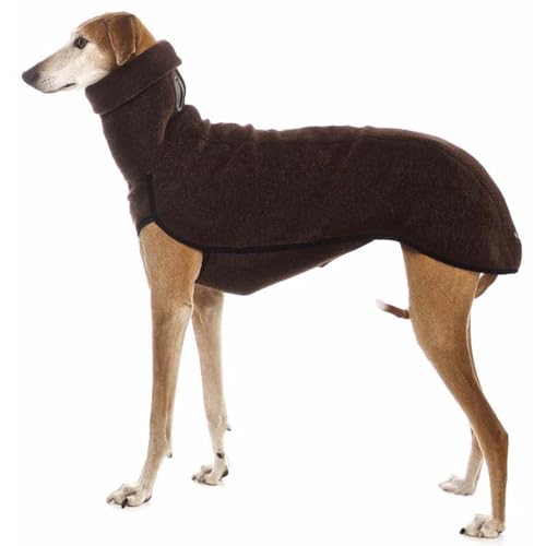 Herbst Und Winter Warmer Windhund, Labrador, Schäferhund, Großer Hund, Kleidung, Rollkragenpullover, Pullover, Stretch-Fleece, Hundepullover, Weste, Haustierjacke, Mantel, Anzüge,Braun,2XL von DTREEL