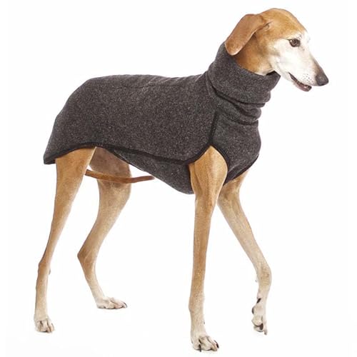 Herbst Und Winter Warmer Windhund, Labrador, Schäferhund, Großer Hund, Kleidung, Rollkragenpullover, Pullover, Stretch-Fleece, Hundepullover, Weste, Haustierjacke, Mantel, Anzüge,Dunkelgrau, von DTREEL