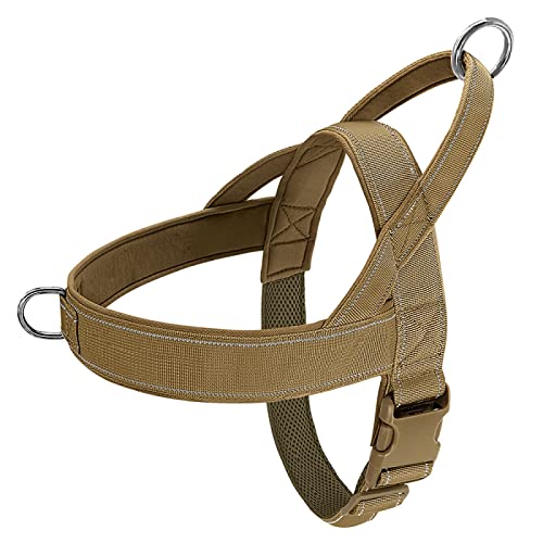Hundegeschirr Mit Schnellkontrollgriff, Robustes Militärisches Taktisches Hundegeschirr Aus Nylon Für Den Außenbereich, Reflektierende Hundegeschirrweste, Haustier-Trainingsgeschirrweste Für von DTREEL