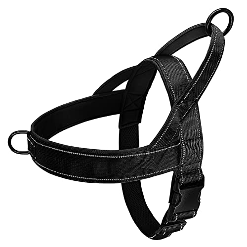 Hundegeschirr Mit Schnellkontrollgriff, Robustes Militärisches Taktisches Hundegeschirr Aus Nylon Für Den Außenbereich, Reflektierende Hundegeschirrweste, Haustier-Trainingsgeschirrweste Für von DTREEL