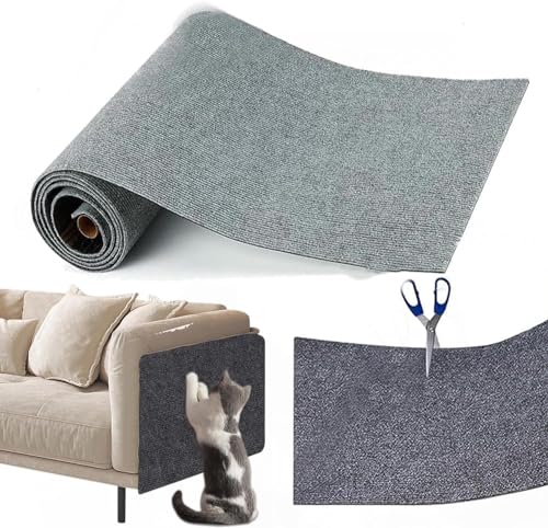 Katzenkratzmatte, Anti-Kratz-Möbelschutz, Selbstklebender Katzenmöbelschutz, Sofa-Katzenkratzschutz, Wiederverwendbar, Schützt Möbel Vor Katzenkratzern (Color : Light Grey, Size : 40x100CM) von DTREEL