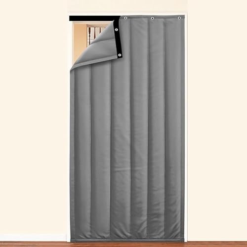 Magnetischer Hitzeschutzvorhang für Türen, Lärmschutzvorhang, Hitzeschutzvorhang für Türen, Thermovorhänge(A,100 x 210 cm) von DTREEL