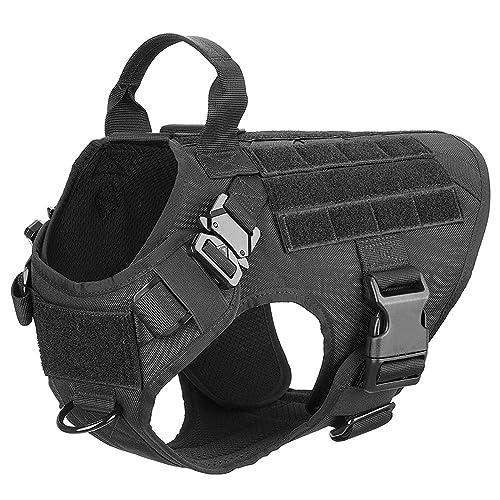 Militärisches Taktisches Großes Hundegeschirr, Deutscher Schäferhund, Labrador, K9, Malinois, Outdoor-Trainingsgeschirr, Weste, Strapazierfähiges Nylon, Verstellbares Hundegeschirr,Black,L Militärisches Taktisches Großes Hundegeschirr, Deutscher Schäferhund, Labrador, K9, Malinois, Outdoor-Trainingsgeschirr, Weste, Strapazierfähiges Nylon, Verstellbares Hundegeschirr,Black,L von DTREEL