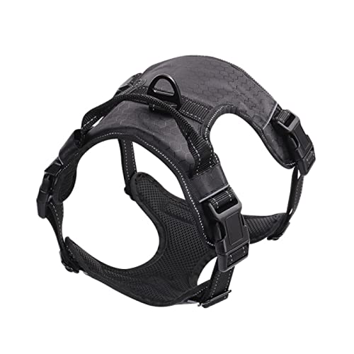 Mit Kontrollgriff, Hundegeschirr, Weste, Kein Ziehen, Hundegeschirr, Outdoor, Reflektierend, Atmungsaktiv, Hundegeschirr, Militärisch, Taktisch, Verstellbares Hundegeschirr,Schwarz,XL Mit Kontrollgriff, Hundegeschirr, Weste, Kein Ziehen, Hundegeschirr, Outdoor, Reflektierend, Atmungsaktiv, Hundegeschirr, Militärisch, Taktisch, Verstellbares Hundegeschirr,Schwarz,XL von DTREEL