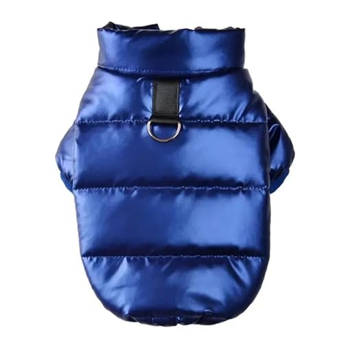 Pu-Leder-Hundejacke, Herbst Und Winter, Verdickte Warme Hundejacke, Weiche Und Bequeme Baumwolljacke, Wind- Und wasserdichte Outdoor-Haustierjacke, Chihuahua-Mops-Französische-Bulldogge-Jack von DTREEL