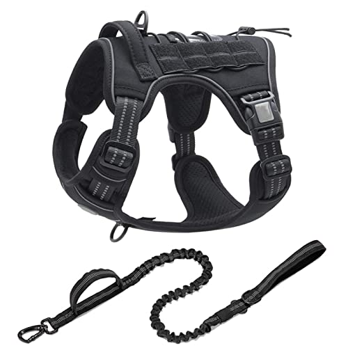 Reflektierendes Hundegeschirr Für Den Außenbereich, Haustier-Trainingsgeschirr, Leinen-Set, Verstellbares, Gepolstertes Hundegeschirr, Leinen-Set, Nylon, Militärisches Taktisches Hundegeschi Reflektierendes Hundegeschirr Für Den Außenbereich, Haustier-Trainingsgeschirr, Leinen-Set, Verstellbares, Gepolstertes Hundegeschirr, Leinen-Set, Nylon, Militärisches Taktisches Hundegeschi von DTREEL