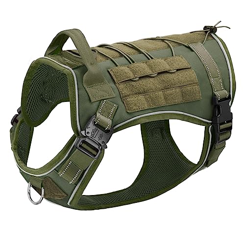 Reflektierendes Militärisches Taktisches Hundegeschirr Und Leine-Set Für Den Außenbereich, Keine Zug-Hundeweste, Arbeitshund, Robuste Nylon-Geschirrweste Für Mittelgroße Und Große Hunde, Deu Reflektierendes Militärisches Taktisches Hundegeschirr Und Leine-Set Für Den Außenbereich, Keine Zug-Hundeweste, Arbeitshund, Robuste Nylon-Geschirrweste Für Mittelgroße Und Große Hunde, Deu von DTREEL