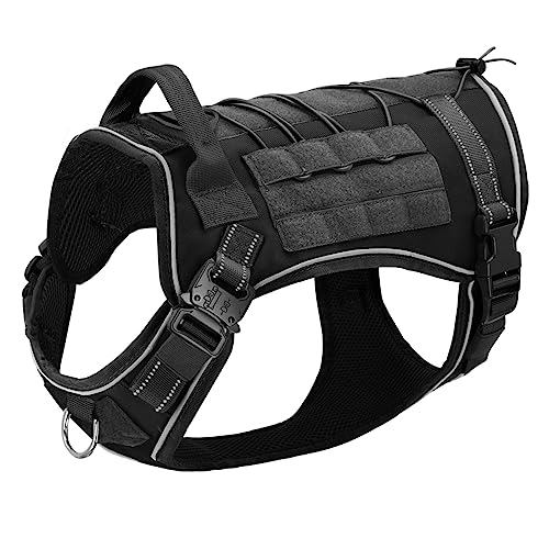 Reflektierendes Militärisches Taktisches Hundegeschirr Und Leine-Set Für Den Außenbereich, Keine Zug-Hundeweste, Arbeitshund, Robuste Nylon-Geschirrweste Für Mittelgroße Und Große Hunde, Deu Reflektierendes Militärisches Taktisches Hundegeschirr Und Leine-Set Für Den Außenbereich, Keine Zug-Hundeweste, Arbeitshund, Robuste Nylon-Geschirrweste Für Mittelgroße Und Große Hunde, Deu von DTREEL