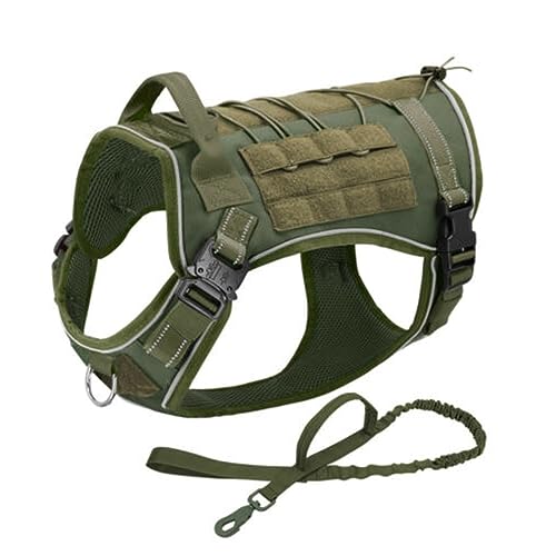 Reflektierendes Militärisches Taktisches Hundegeschirr Und Leine-Set Für Den Außenbereich, Keine Zug-Hundeweste, Arbeitshund, Robuste Nylon-Geschirrweste Für Mittelgroße Und Große Hunde, Deu Reflektierendes Militärisches Taktisches Hundegeschirr Und Leine-Set Für Den Außenbereich, Keine Zug-Hundeweste, Arbeitshund, Robuste Nylon-Geschirrweste Für Mittelgroße Und Große Hunde, Deu von DTREEL